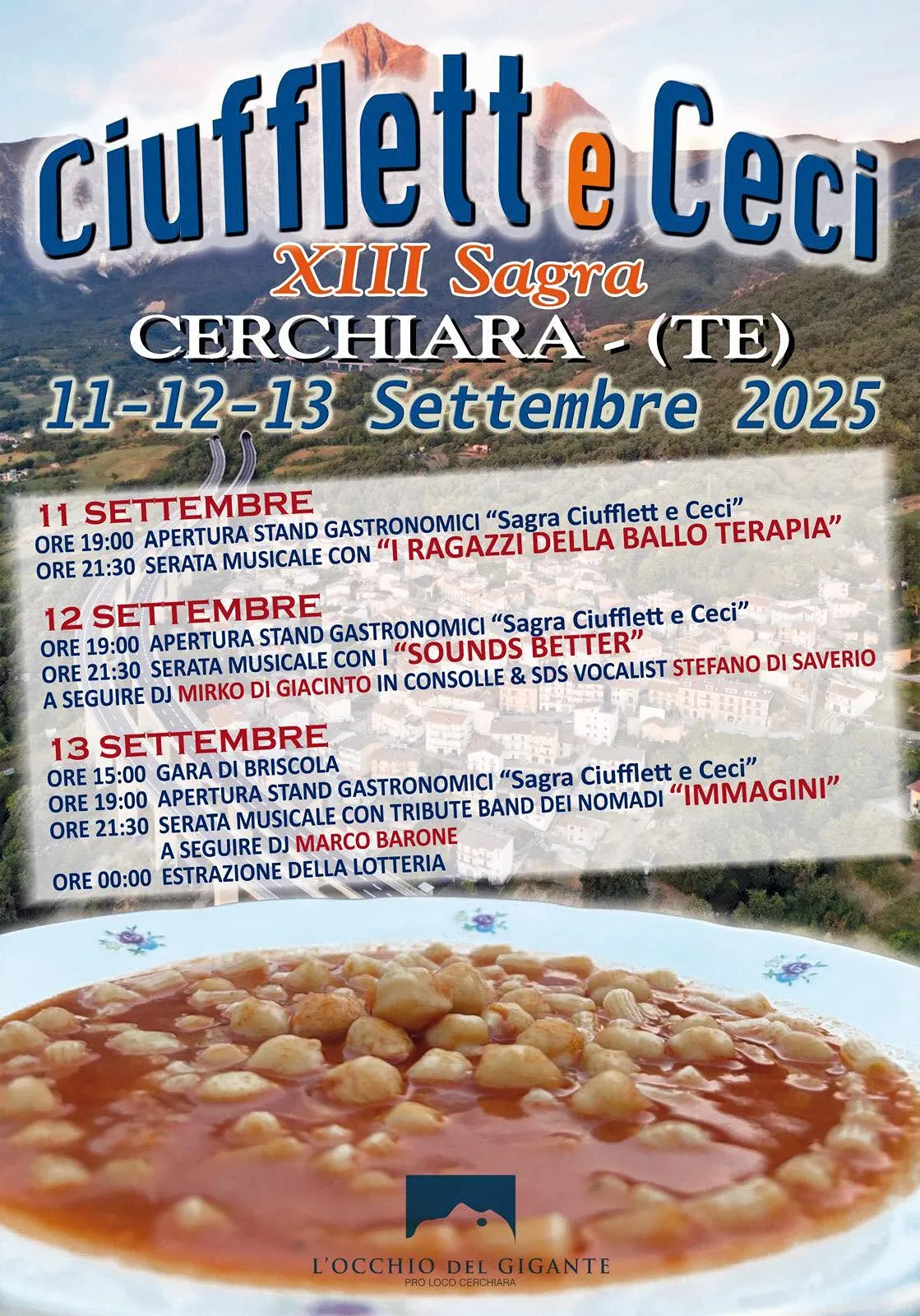 sagra ciuffetelli e ceci cerchiara