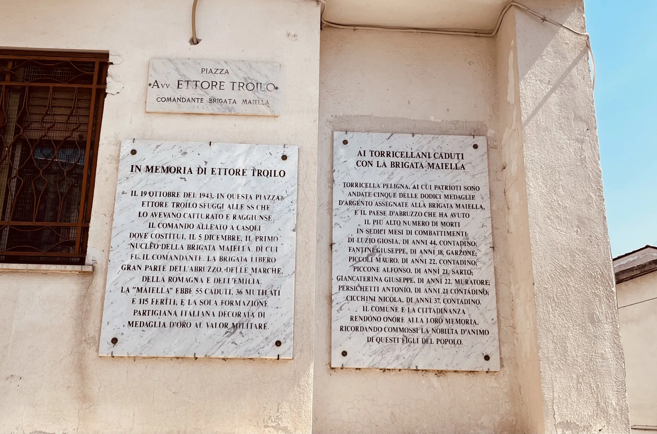 targhe ettore troilo a torricella peligna