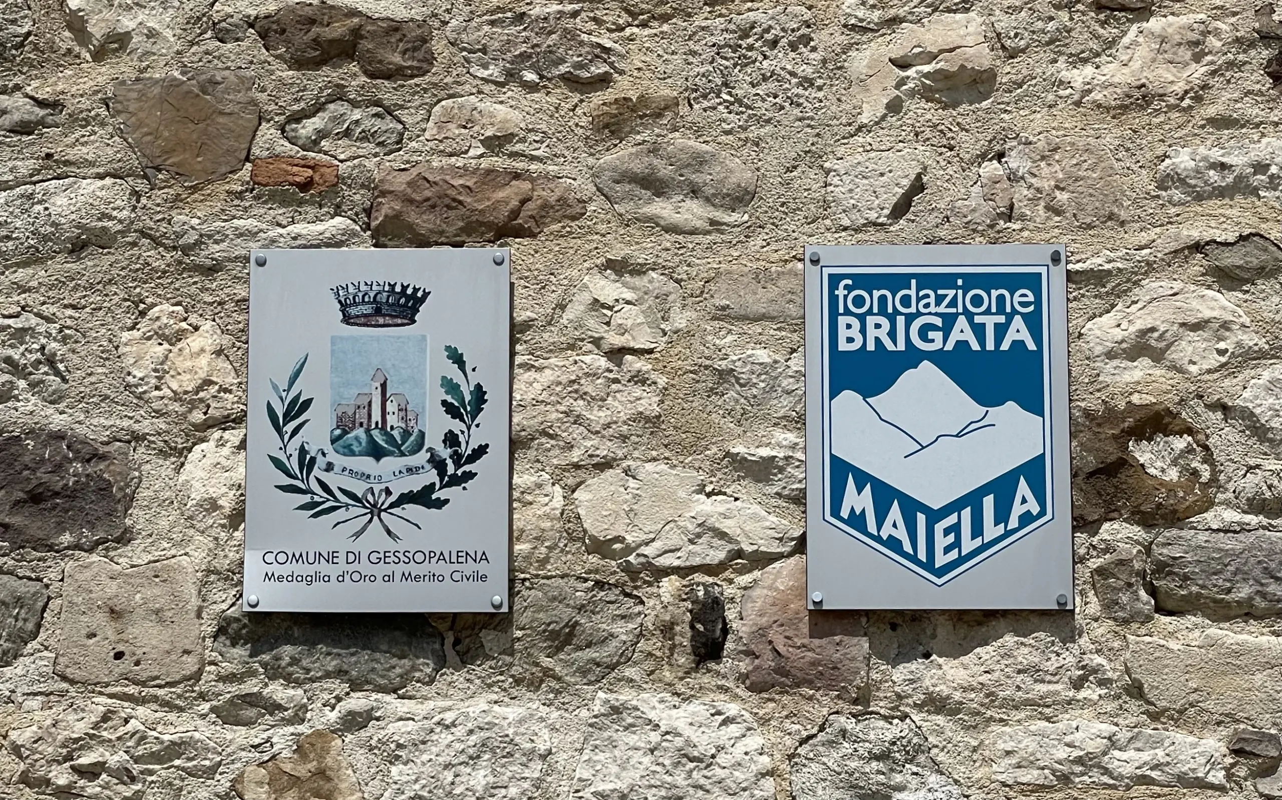 gessopalena, targhe fondazione brigata maiella